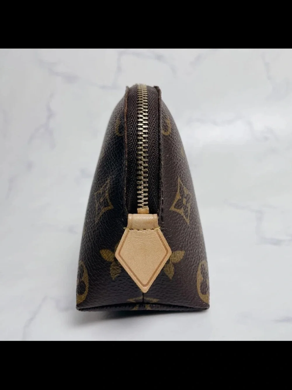 Louis Vuitton Monogram Canvas Small Pouch in Brown and Gold